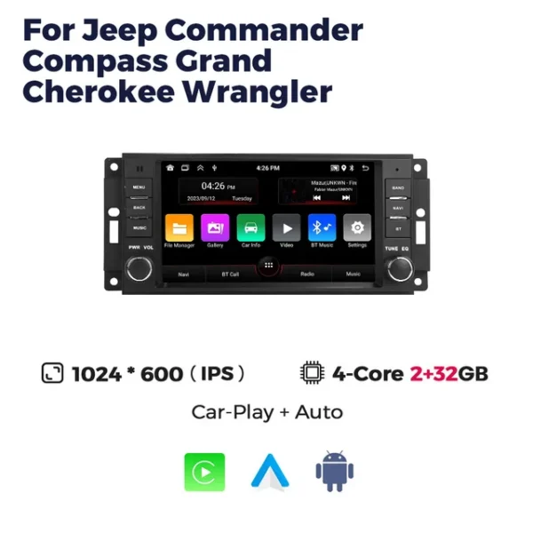 Магнитола MEKEDE для Dodge, Jeep, Chrysler — изображение 2
