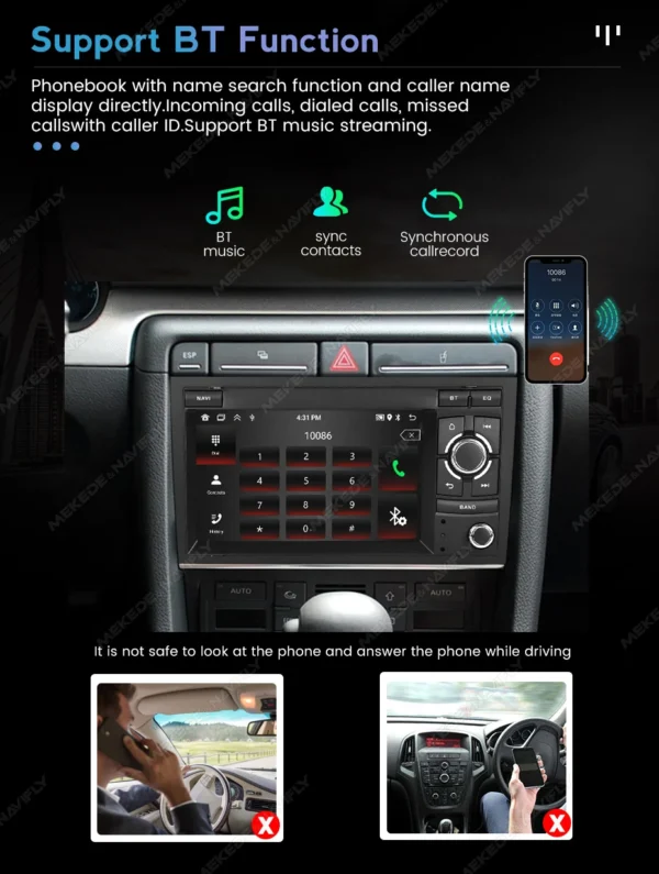 Магнитола MEKEDE для Audi A4 B7 (04-09) — изображение 26