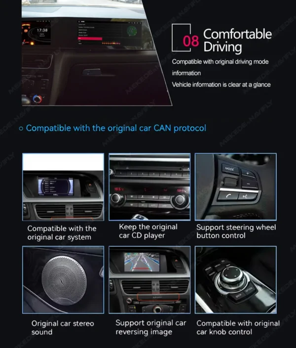 Магнитола MEKEDE MN-B для Audi Q5 (09-17) (Двойной экран) — изображение 11