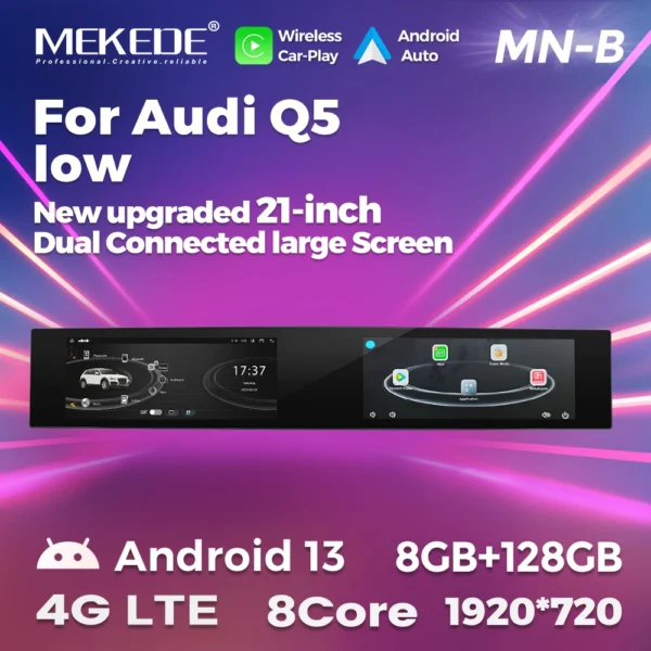 Магнитола MEKEDE MN-B для Audi Q5 (09-17) (Двойной экран)